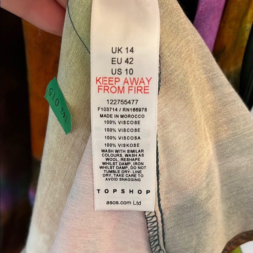Topshop satin watercolor Dress - Picture 5 of 5
